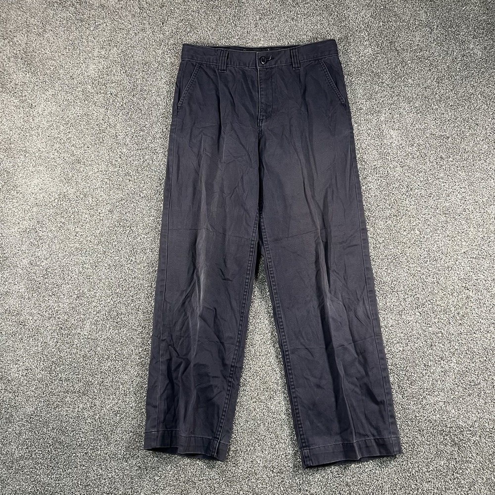 Old Navy Boys 14 Husky Navy Blue Chino Pants Adjustable Waist Uniform
